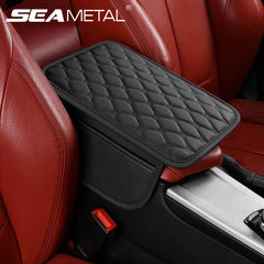 Breathable Car Arm Rest Cushion – Anti-Scratch Center Console Cover with Storage Bag