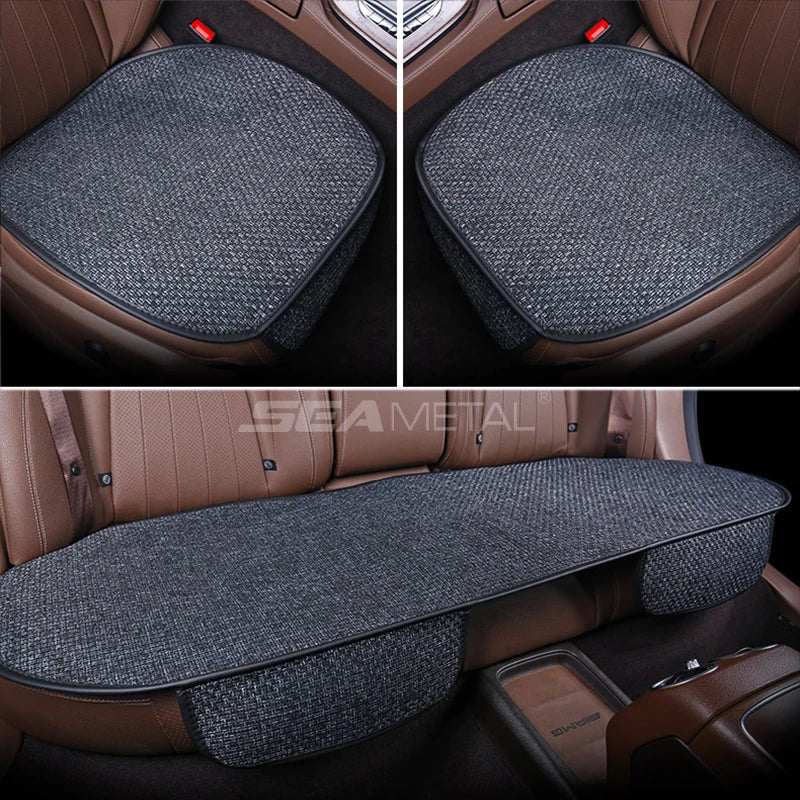 Flax Linen Car Seat Cover – Breathable Universal Seat Protector for Car, Truck & SUV