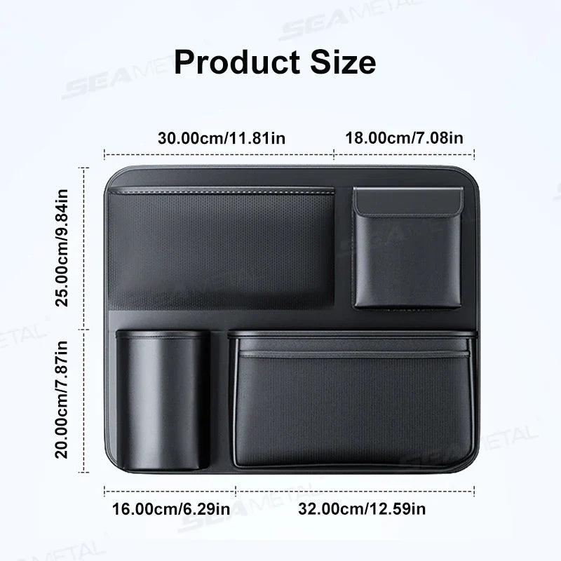 Opbergtas voor kofferbak SUV/MPV – Slijtvaste PU-lederen rugleuningorganizer