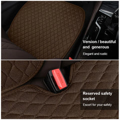 Universal Linen Car Seat Cushion – Flax Breathable Anti-Slip Front Seat Protector
