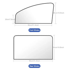 2 Cortinas Magnéticas para Ventanilla de Coche – Parasol para Coche Protección UV y Privacidad