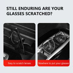 Car Sun Visor Sunglasses Storage Box – Anti-Scratch Glasses Organizer Universal Fit