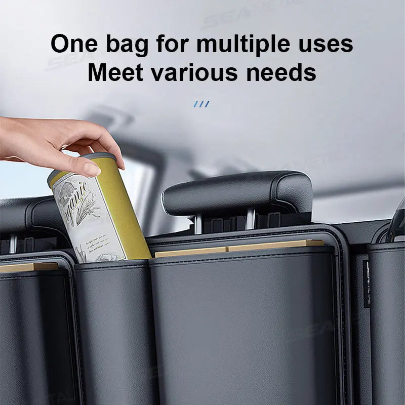 Hangende Kofferbak Organizer – Kunstleer Achterbank Vak met Veilige Klittenbandsluiting