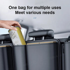 Hangende Kofferbak Organizer – Kunstleer Achterbank Vak met Veilige Klittenbandsluiting