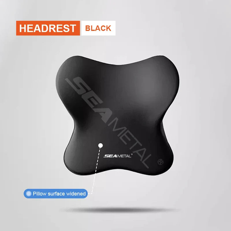 Memory Foam Car Neck & Lumbar Pillow – Soft Washable Cover Support Cushion