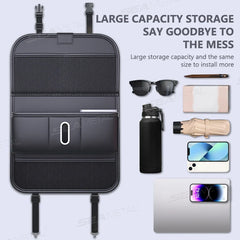 Organizador para Respaldo de Asiento de Coche con Bandeja Plegable – Protector Antimanchas con Bolsillos Múltiples para Niños