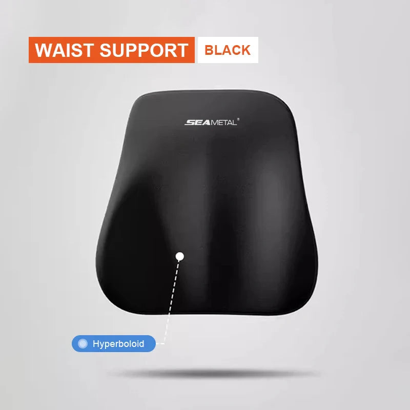 Memory Foam Car Neck & Lumbar Pillow – Soft Washable Cover Support Cushion