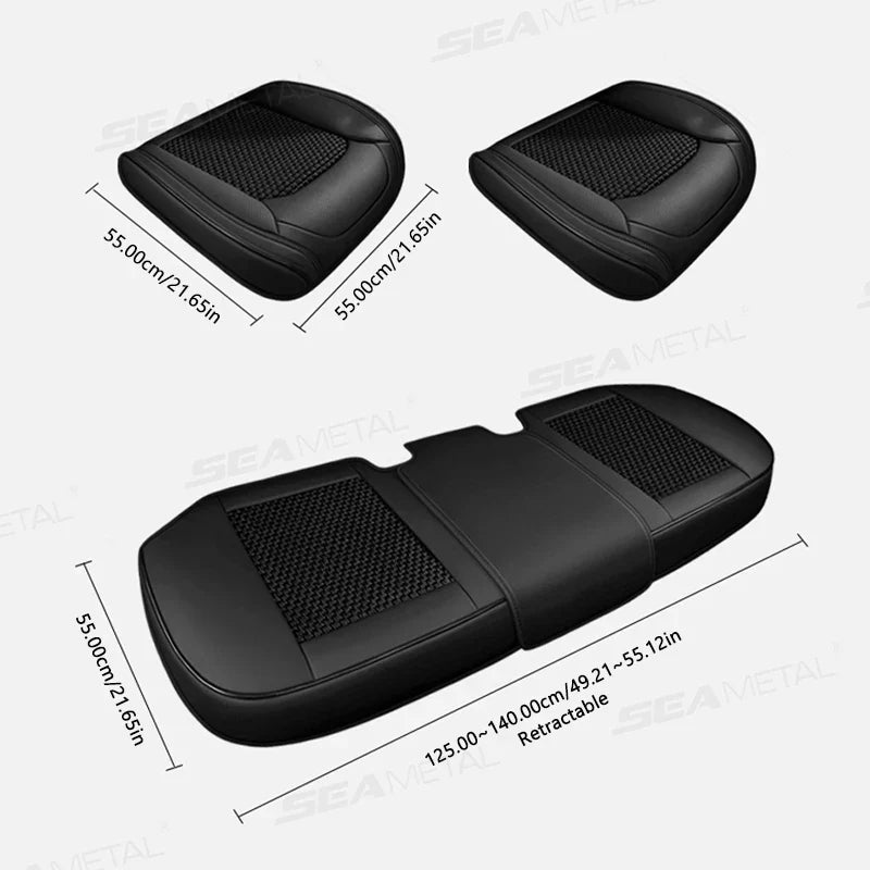 Funda Transpirable de Seda Helada para Asientos Delanteros de Coche – Protector Universal de Asientos Envolvente, Refrigerante y Antiarañazos