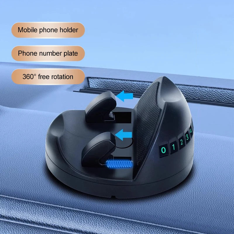 Head-Up Car Phone Mount – Flexible 360° Rotation Anti-Slip Holder for 4–7 Inch Smartphones