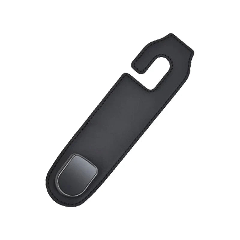 Universal Hidden Car Headrest Hook – Suede Leather Rear Row Hanger 20KG Load-Bearing