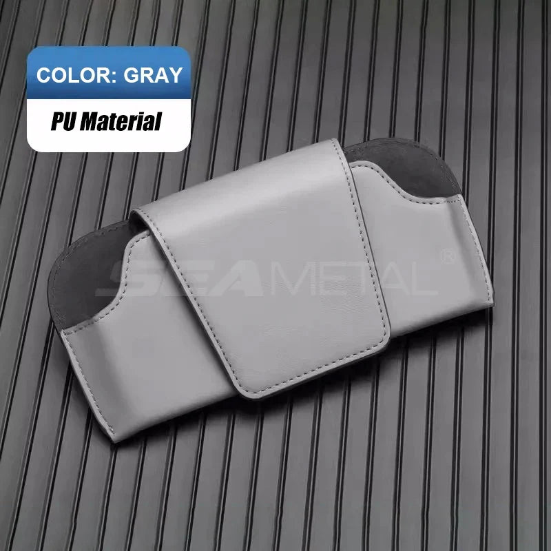 Magnetic Car Sunglasses Holder – Suede Anti-Scratch Eyeglasses Storage Case