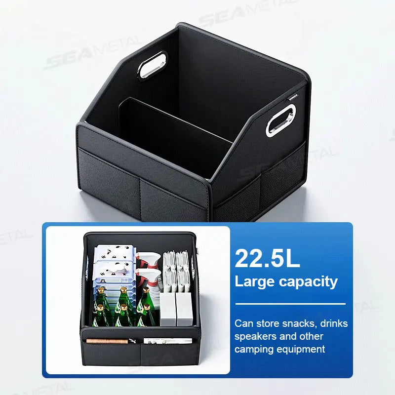 Opvouwbare Kofferbak Organizer – 22,5L Waterdichte Slijtvaste Opbergdoos met 6 Vakken