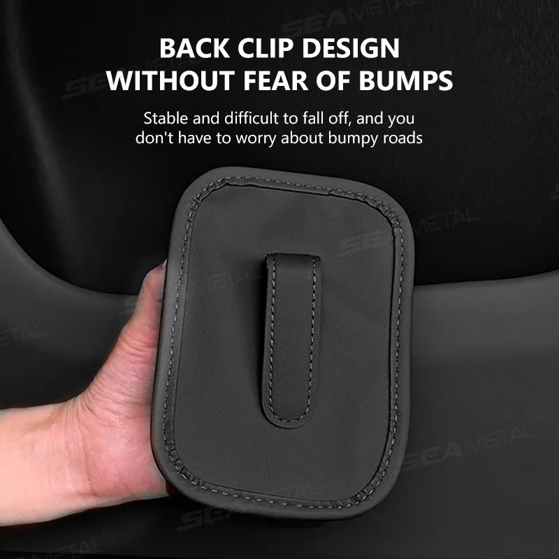 PU Leather Car Side Door Cup Holder – Stable Waterproof Bottle Holder