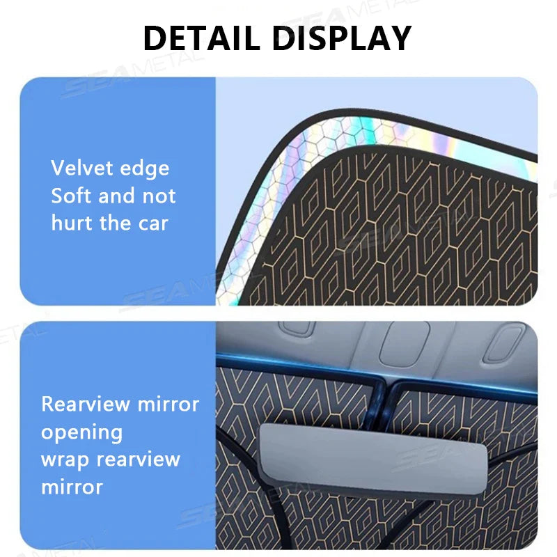 Foldable Windshield Sunshade – Thick 5-Layer Sun Protection Cover for Sedan SUV MPV
