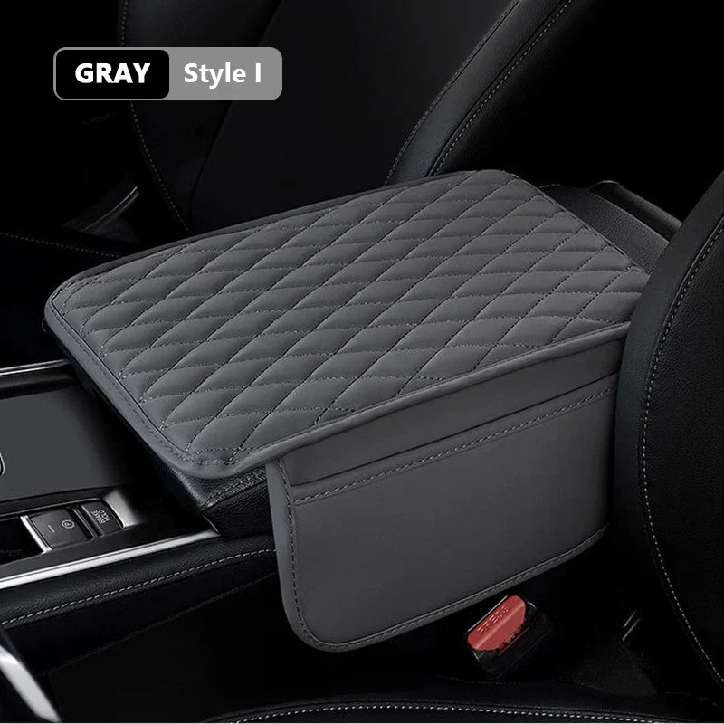 Breathable Car Arm Rest Cushion – Anti-Scratch Center Console Cover with Storage Bag