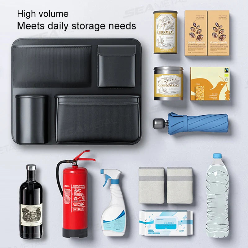 Opbergtas voor kofferbak SUV/MPV – Slijtvaste PU-lederen rugleuningorganizer