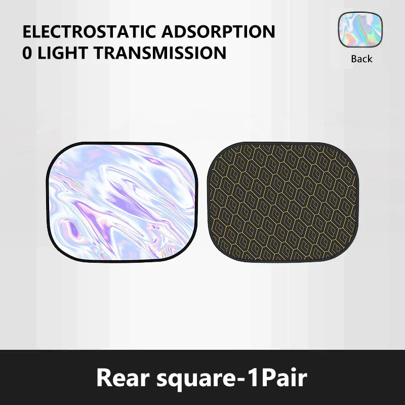 Car Side Window Sun Shade Cover – 4-Layer Electrostatic UV Blocker (99.9%) for Baby Protection