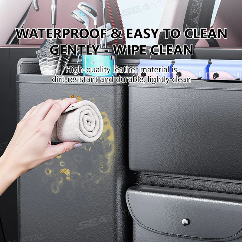 Universal Car Backseat Trunk Storage Bag – Multi-Pocket Waterproof Organizer