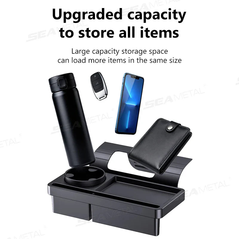 Car Side Door Organizer – Large Load-Bearing Hanging Storage Box with Cup & Phone Holder