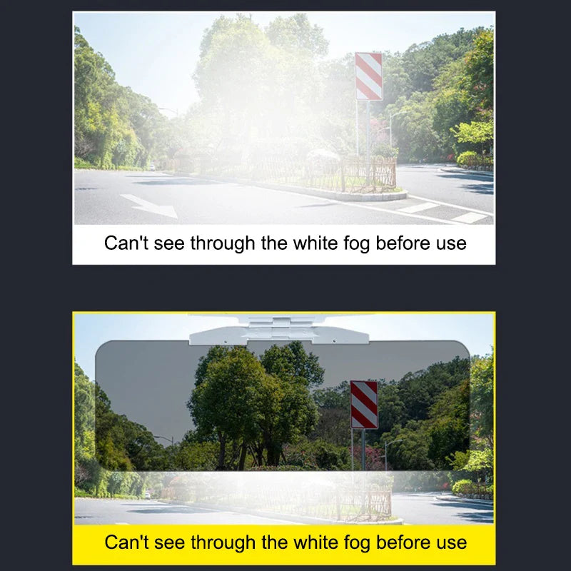 2-in-1 Windshield Polarized Sunshade – Anti-Glare HD Night Vision UV Blocking Visor