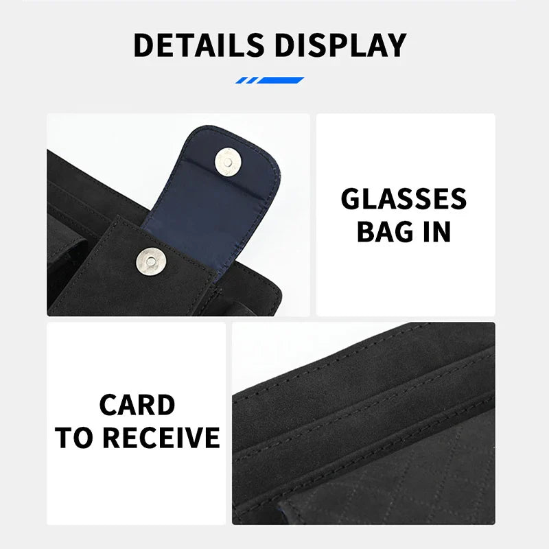 Premium Auto Sun Visor Storage Bag – Multi-Function Organizer with Tissue Holder