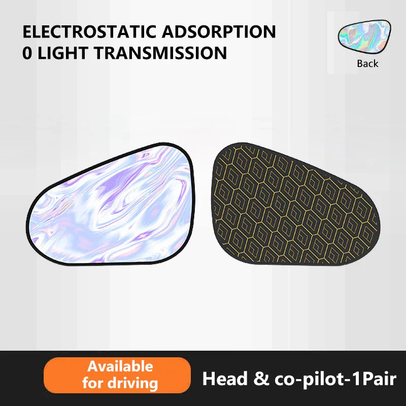 Car Side Window Sun Shade Cover – 4-Layer Electrostatic UV Blocker (99.9%) for Baby Protection