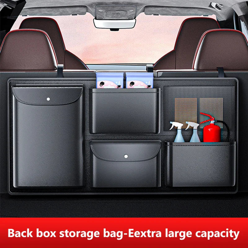 Universal Car Backseat Trunk Storage Bag – Multi-Pocket Waterproof Organizer