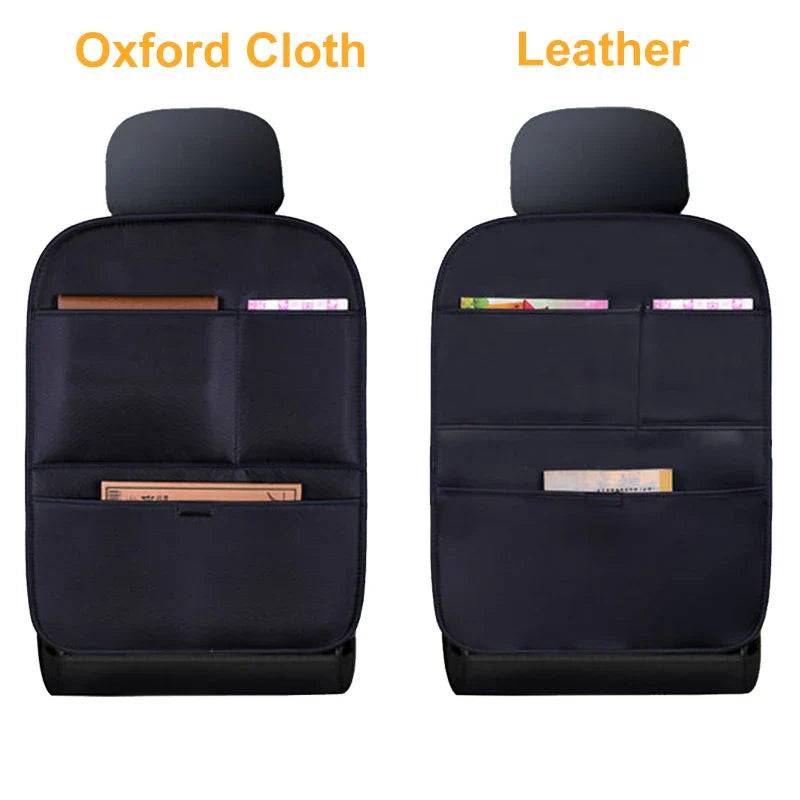 Car Seat Back Organizer – Leather Anti-Mud Kick Protector Easy to Clean