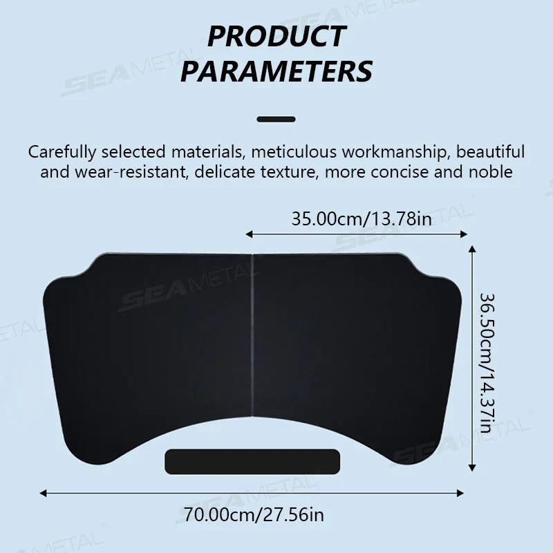 Foldable Car Laptop Tray Table – Stable Large Load-Bearing Dining Board with Drink Holder