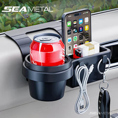 Universal 4-in-1 Car Side Door Organizer – Hanging Drink Holder for Sedan SUV