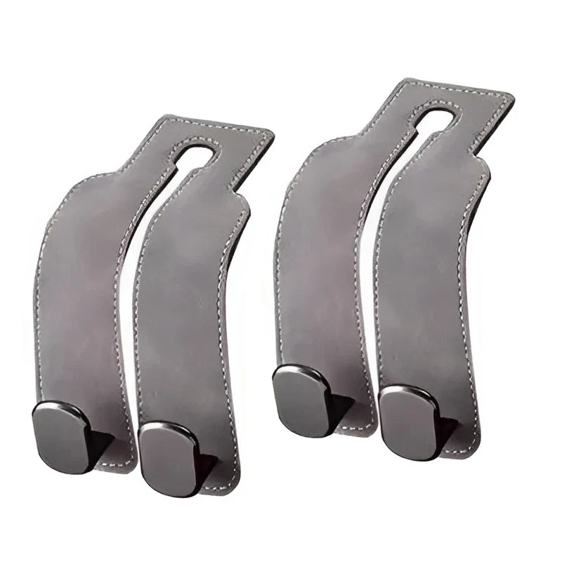 Premium Car Headrest Hook – Suede Rear Seat Dual Alloy Hanger with 20KG Load Capacity