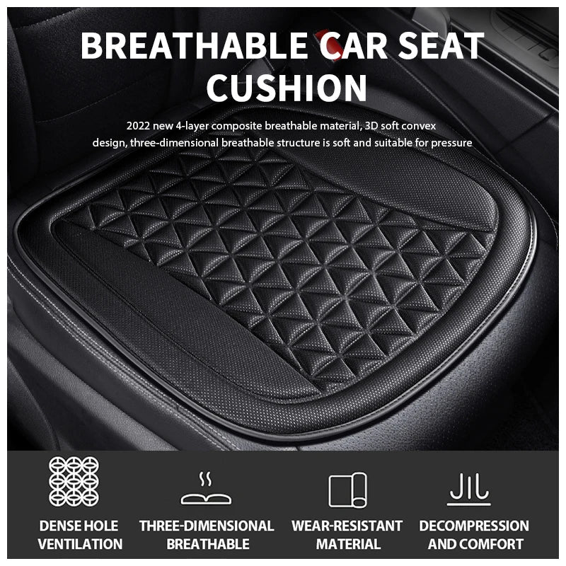 Funda de Asiento de Coche Transpirable 3D – Diseño Convexo Disipación de Calor Antisudor Cojín Universal
