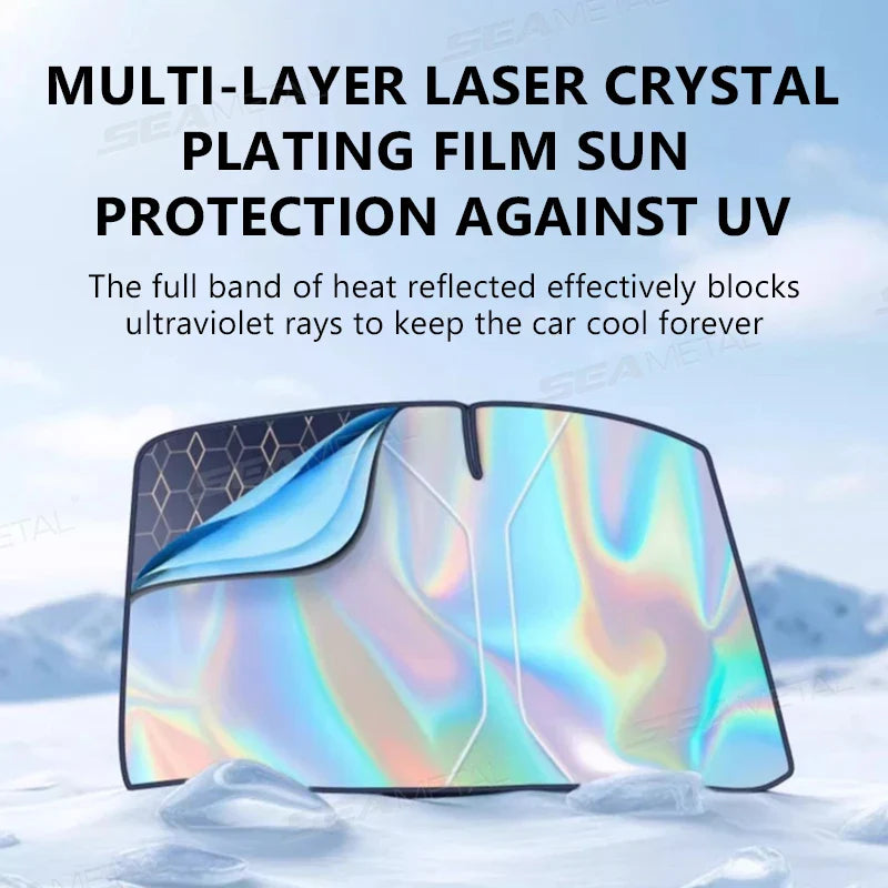 Foldable Windshield Sunshade – Thick 5-Layer Sun Protection Cover for Sedan SUV MPV