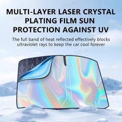 Foldable Windshield Sunshade – Thick 5-Layer Sun Protection Cover for Sedan SUV MPV