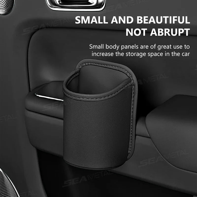 PU Leather Car Side Door Cup Holder – Stable Waterproof Bottle Holder