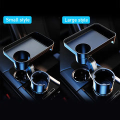 Premium Car Cup Holder Expander – Multi-Function Drink Holder with 360° Adjustable Snack Tray