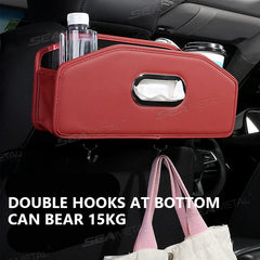 Multi-Function Car Backseat Organizer – Foldable Storage Box with Tissue Holder & Hook