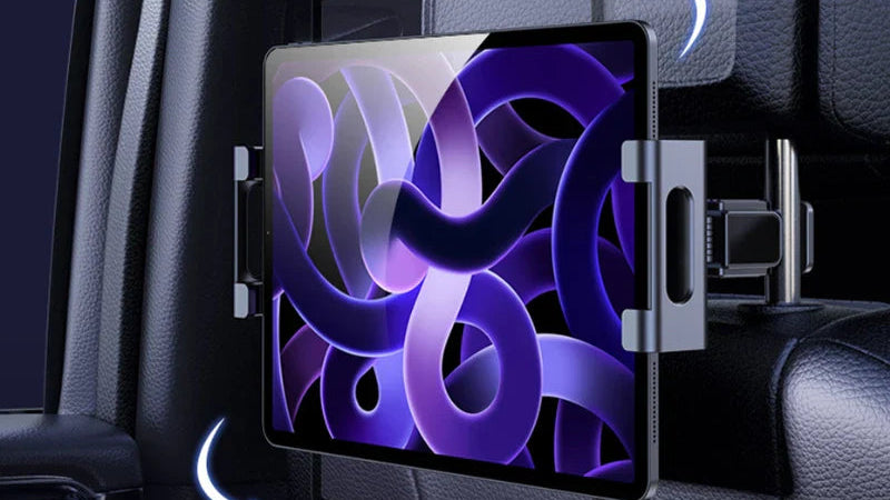 Upgraded Car Headrest Phone Holder – Telescopic Anti-Shake Mount for 4–12.9 Inch iPad & iPhone