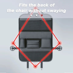 PU Leather Car Backseat Organizer – 9-in-1 Storage with Mesh Pocket & Tissue Holder