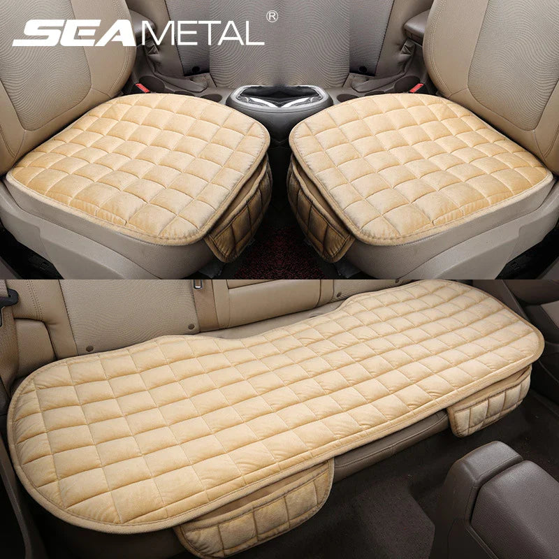 Soft Plush Car Seat Cover – Skin-Friendly Anti-Slip Automotive Seat Cushion for Sedan & SUV