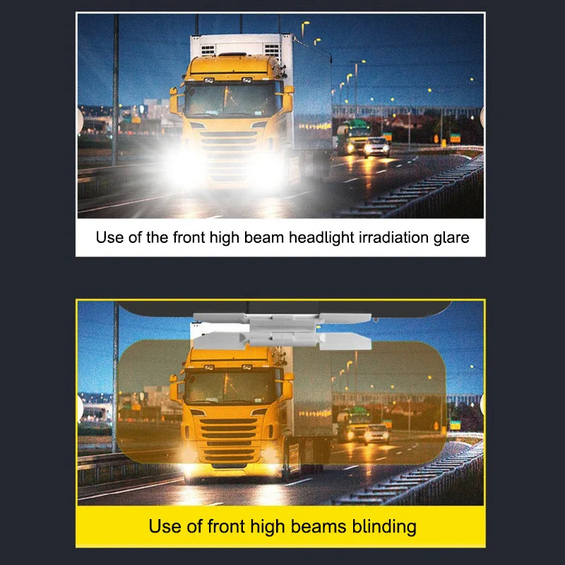 2-in-1 Windshield Polarized Sunshade – Anti-Glare HD Night Vision UV Blocking Visor