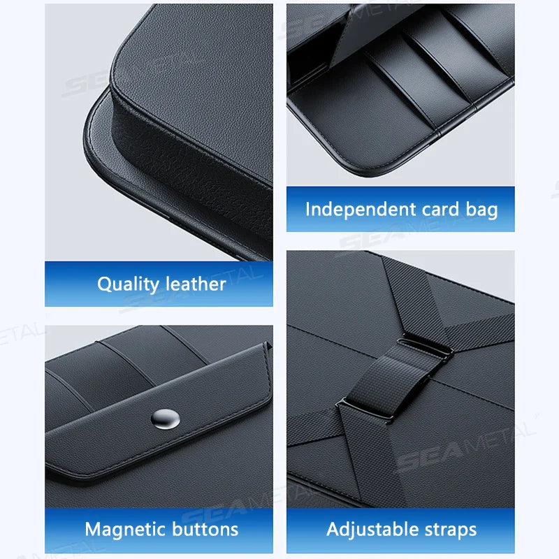 Universal Car Visor Storage Pouch – Multi-Pocket Organizer for SUV Sedan Truck