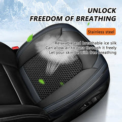 Funda Transpirable de Seda Helada para Asientos Delanteros de Coche – Protector Universal de Asientos Envolvente, Refrigerante y Antiarañazos