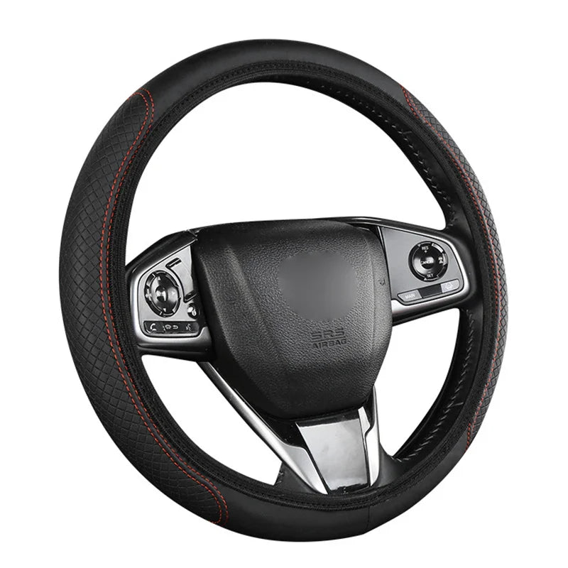 Universal Steering Wheel Cover 37–39CM – Anti-Slip, Wear-Resistant Microfiber Leather Cover