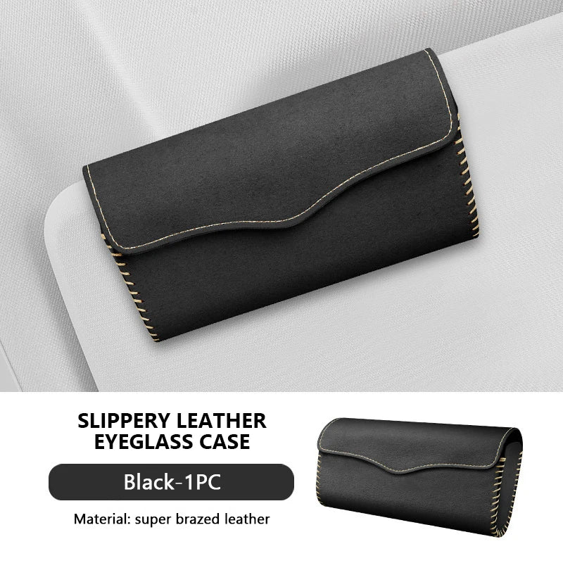 Soft Lined Car Sun Visor Glasses Case – Magnetic Stable Eyeglasses Protector