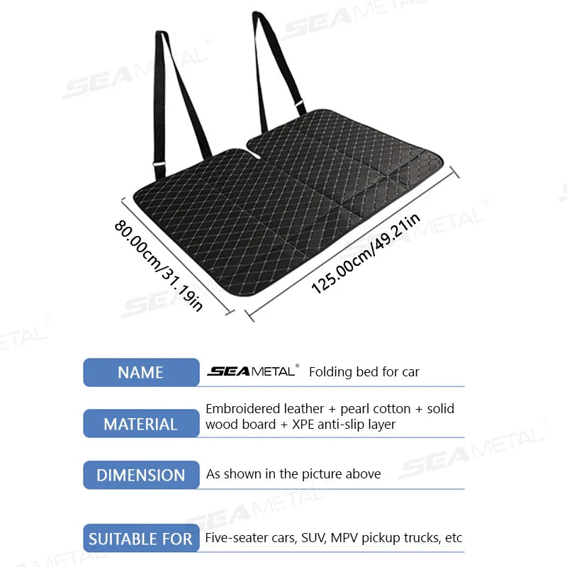 Foldable Car Backseat Extender Mattress – Large Load-Bearing Travel Bed